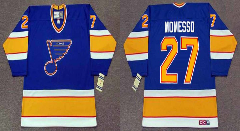 2019 Men St.Louis Blues 27 Momesso blue CCM NHL jerseys